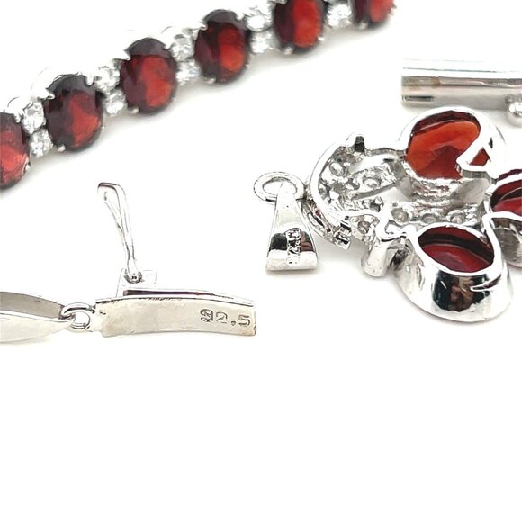 Silver Garnet Set - Picture 4 of 6